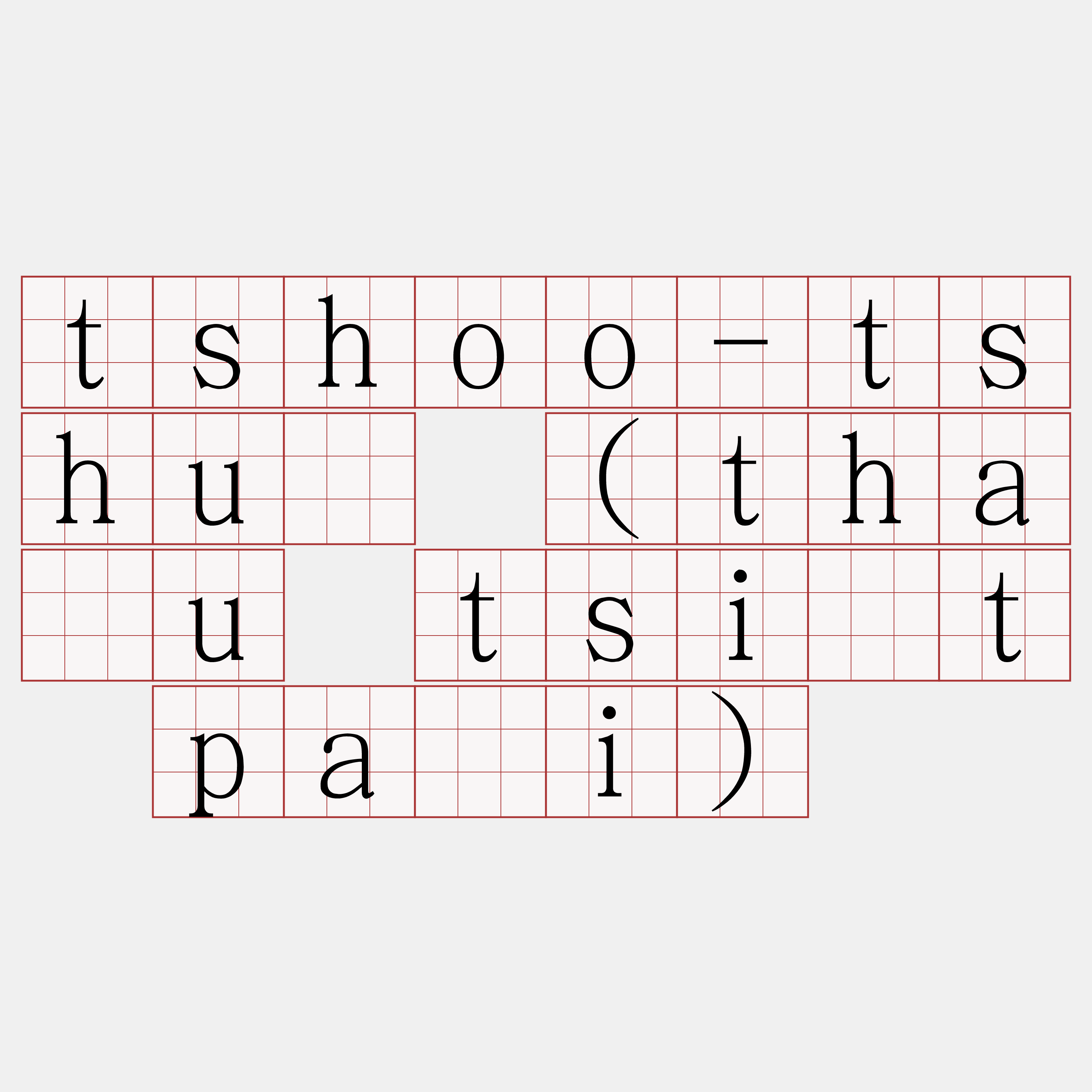 tshoo-tshù (thâu tsi̍t pái)